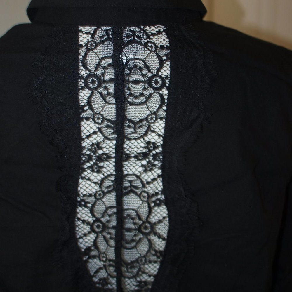 Worthington Woman Black Lace Top Size XL‎ - Picture 4 of 6